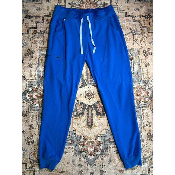 Figs scrub pants Size Medium Tall Blue Nurse Work Hospital Joggers - Picture 1 of 7